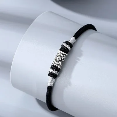 Lắc Tay Bạc Nam Dây Bện Hình Mặt Trời Kayce LILI 103650 2