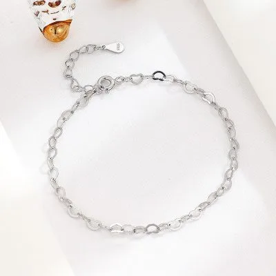 Lắc Tay Bạc Nữ Chuỗi Trái Tim Amoura LILI 096772 4