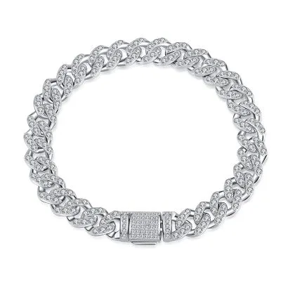 Lắc Tay Bạc Nữ Cuban đính Kim Cương Moissanite Alena LILI 096848 5