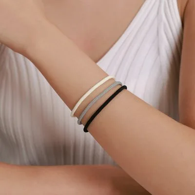 Lắc Tay Bạc Nữ Dây Bện Savanna LILI 096830 2