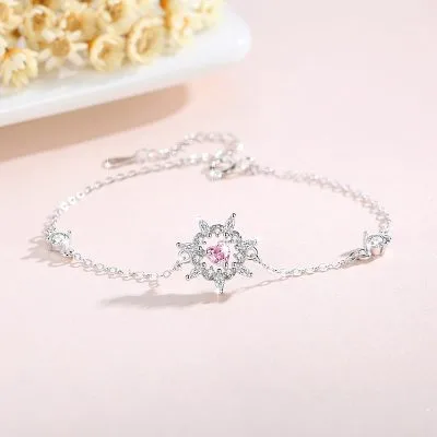Lắc Tay Bạc Nữ đính đá CZ Dream Heart LILI 096262 1