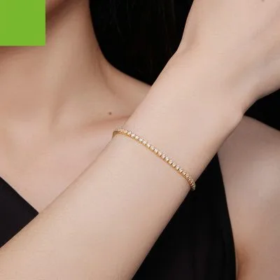 Lắc Tay Bạc Nữ đính đá CZ Chuỗi đá Briana LILI 104539 3