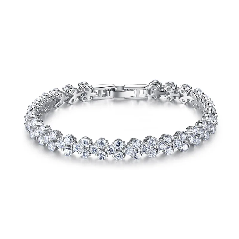 Lắc Tay Bạc Nữ đính đá CZ Chuỗi Trái Tim Dulce LILI 096991 4