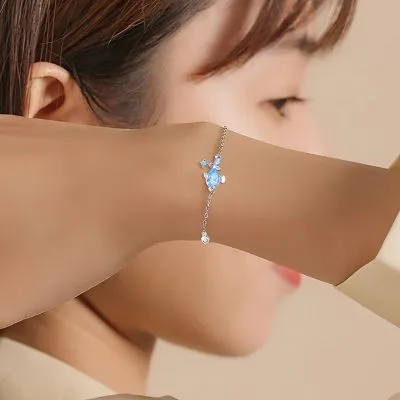 Lắc Tay Bạc Nữ đính đá CZ Hình Chú Cá Xinh Xắn Persephone LILI 096563 2