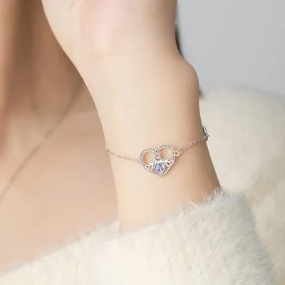 Lắc Tay Bạc Nữ đính đá CZ Hình đom đóm Daniela LILI 103189 2