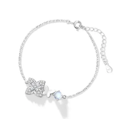 Lắc Tay Bạc Nữ đính đá CZ Hình Hồ điệp Alora LILI 103263 5