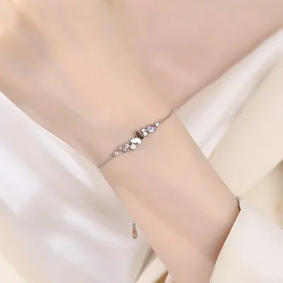 Lắc Tay Bạc Nữ đính đá CZ Hình Hồ điệp Ellis LILI 096624 3