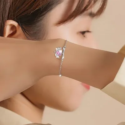 Lắc Tay Bạc Nữ đính đá CZ Hình Mũi Tên Tình ái Elodie LILI 096584 2