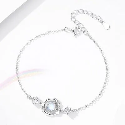 Lắc Tay Bạc Nữ đính đá CZ Hình Ngôi Sao 5 Cánh Elaina LILI 103176 6