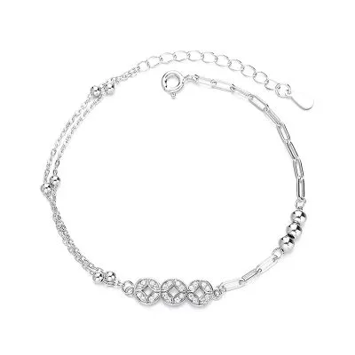 Lắc Tay Bạc Nữ đính đá CZ Kim Tiền Aitana LILI 103481 5