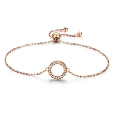 Lắc Tay Bạc Nữ đính đá CZ Tròn Amber LILI 104559 1