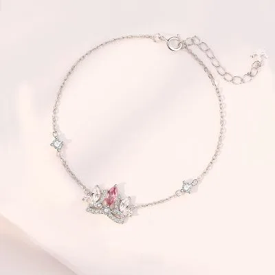 Lắc Tay Bạc Nữ đính đá CZ Vương Miện Công Chúa Jane LILI 103405 1