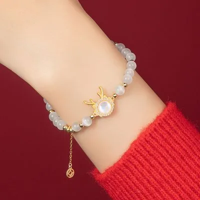 Lắc Tay Bạc Nữ đính đá Mắt Mèo Rồng Vàng Kali LILI 103115 2