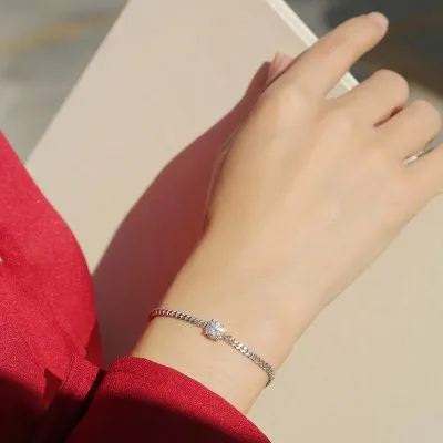 Lắc Tay Bạc Nữ đính Kim Cương Moissanite 1 Hột Brynleigh LILI 096860 4