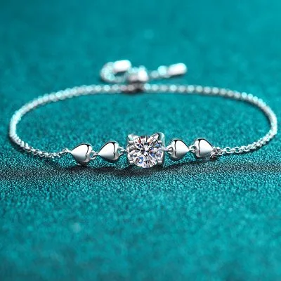 Lắc Tay Bạc Nữ đính Kim Cương Moissanite Johanna LILI 097029 1