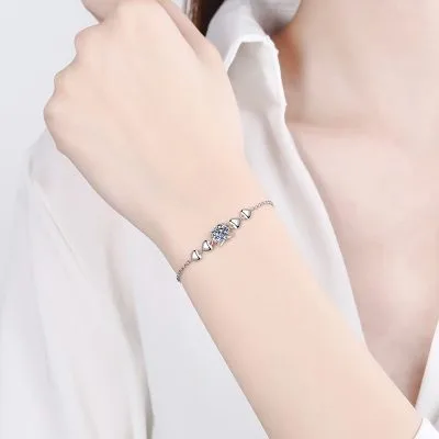 Lắc Tay Bạc Nữ đính Kim Cương Moissanite Johanna LILI 097029 5