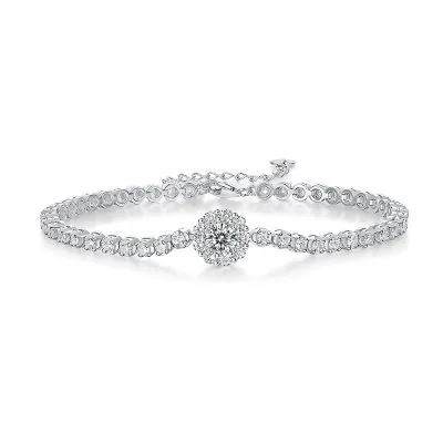 Lắc Tay Bạc Nữ đính Kim Cương Moissanite Luciana LILI 103605 4