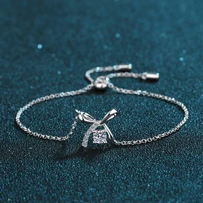 Lắc Tay Bạc Nữ đính Kim Cương Moissanite Chiếc Nơ Ramona LILI 097053 4