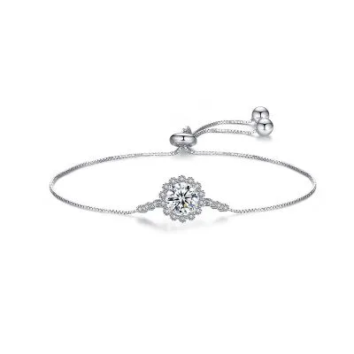 Lắc Tay Bạc Nữ đính Kim Cương Moissanite Hình Bông Tuyết Joelle LILI 096983 1