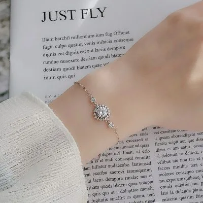 Lắc Tay Bạc Nữ đính Kim Cương Moissanite Hoa Hướng Dương Andi LILI 096952 3