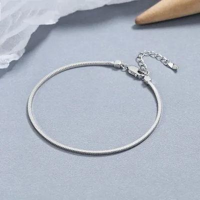 Lắc Tay Bạc Nữ Trơn Gracelynn LILI 103598 1