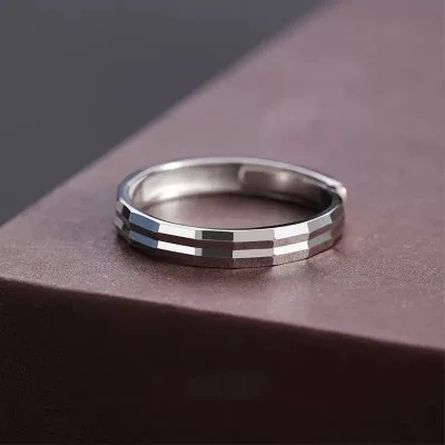 Nhẫn Bạc Nam Trơn đơn Giản Manuel LILI 095038 1