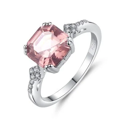 Nhẫn Bạc Nữ đính đá CZ Morganite LILI 094327 1