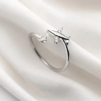 Nhẫn Bạc Nữ đính đá CZ Hình Máy Bay Ngôi Sao Juliette LILI 093639 3
