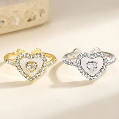 Nhẫn Bạc Nữ đính đá CZ Hình Trái Tim Aspen LILI 093817 4