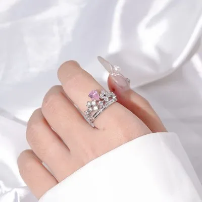 Nhẫn Bạc Nữ đính đá CZ Hình Vương Miện Nữ Hoàng Iris LILI 093272 3