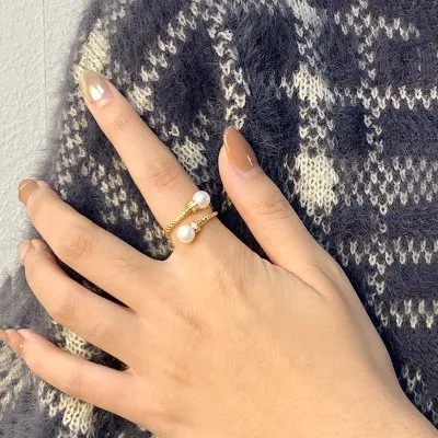 Nhẫn Bạc Nữ đính đá CZ, Ngọc Trai Dạng Xoắn Jordyn LILI 093947 4