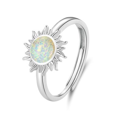Nhẫn Bạc Nữ đính đá Opal Hình Mặt Trời Addilyn LILI 104779 1