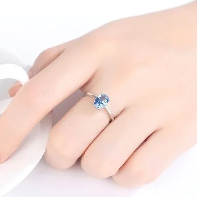 Nhẫn Bạc Nữ đính đá Topaz Laura LILI 094507 4