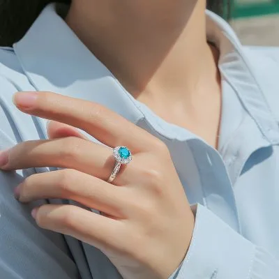 Nhẫn Bạc Nữ đính Kim Cương Moissanite Alaia LILI 093532 4