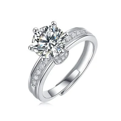 Nhẫn Bạc Nữ đính Kim Cương Moissanite Serenity LILI 093353 1