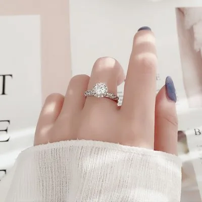 Nhẫn Bạc Nữ đính Kim Cương Moissanite Công Chúa Josie LILI 093453 3