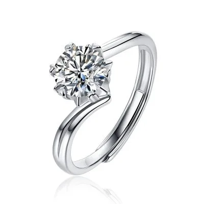 Nhẫn Bạc Nữ đính Kim Cương Moissanite Hình Bông Tuyết Ariana LILI 093315 1