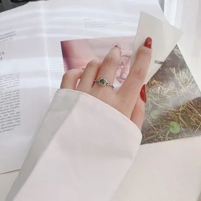 Nhẫn Bạc Nữ đính Kim Cương Moissanite Hoa Hướng Dương Lucia LILI 093474 4