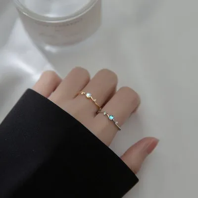 Nhẫn Bạc Nữ Mini Cỡ Nhỏ đính đá CZ Katherine LILI 093691 2