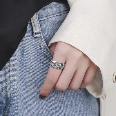 Nhẫn Bạc Nữ Nam Vòng Tròn Ma Thuật Sylvie LILI 104054 4