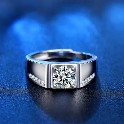 Nhẫn Cặp đôi Bạc đính Kim Cương Moissanite Louie LILI 096930 4