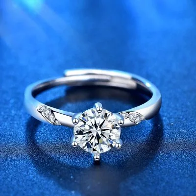 Nhẫn Cặp đôi Bạc đính Kim Cương Moissanite Pearl LILI 096885 2