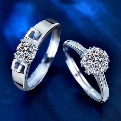 Nhẫn Cặp đôi Bạc đính Kim Cương Moissanite Skyla LILI 096894 1