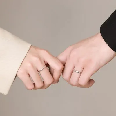 Nhẫn Cặp đôi Bạc Tình Yêu Tình Bạn Salem LILI 095641 5