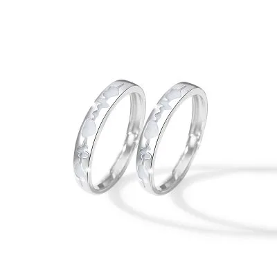 Nhẫn đôi Bạc Dạ Quang đính đá CZ Nhịp đập Trái Tim Joy LILI 104317 3
