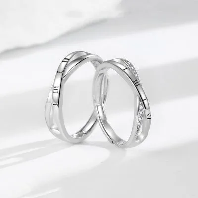 Nhẫn đôi Bạc đính đá CZ 1314 Tình Yêu Vĩnh Cửu Itzel LILI 095767 5