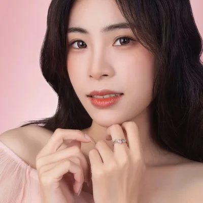 Nhẫn đôi Bạc đính đá CZ Aisha LILI 095672 3