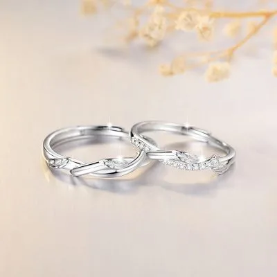 Nhẫn đôi Bạc đính đá CZ Cành Và Lá Fernanda LILI 095660 3