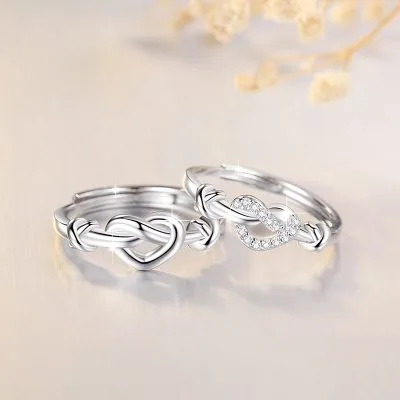 Nhẫn đôi Bạc đính đá CZ Hình Trái Tim Nikolas LILI 095682 3