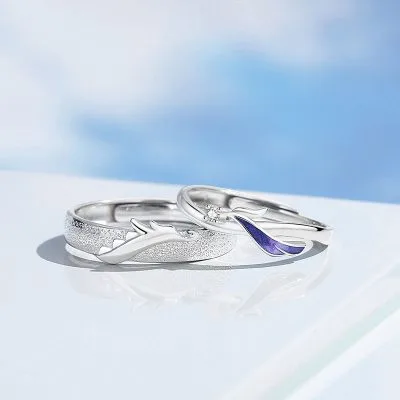 Nhẫn đôi Bạc đính đá CZ Rồng Và Phượng Itzel LILI 104415 1